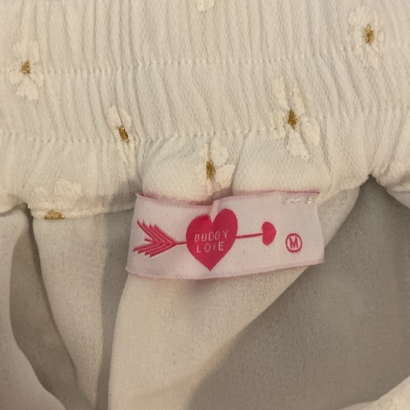 NWOT Buddy Love Cutie Skirt Top Set English Daisy Bridal White & Gold Medium - Picture 7 of 11